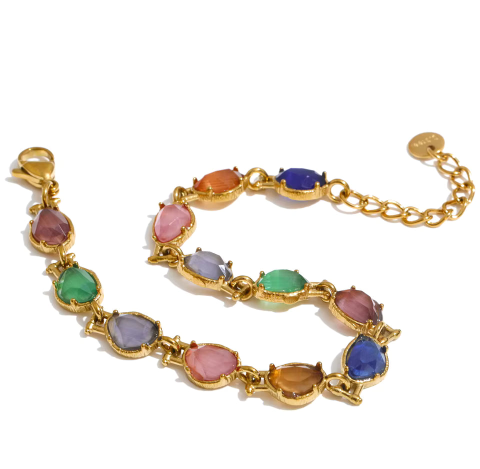 Cecelia Natural Gemstone Fluid Bracelet