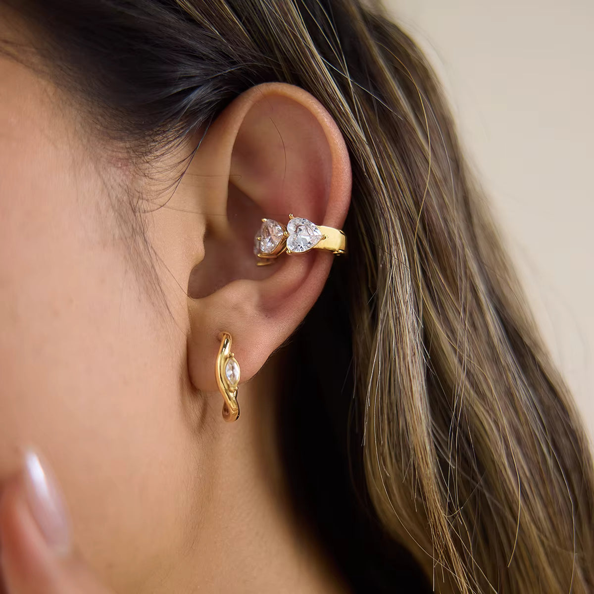 Heart Huggie Ear-Cuff