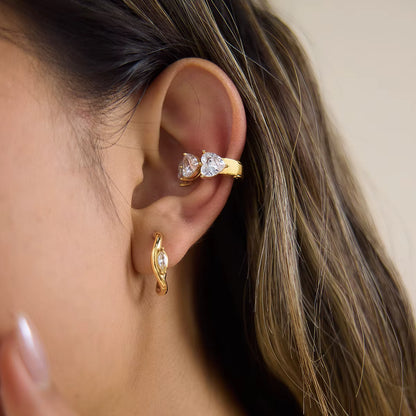 Heart Huggie Ear-Cuff