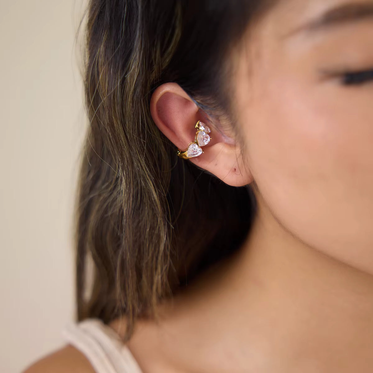 Heart Huggie Ear-Cuff