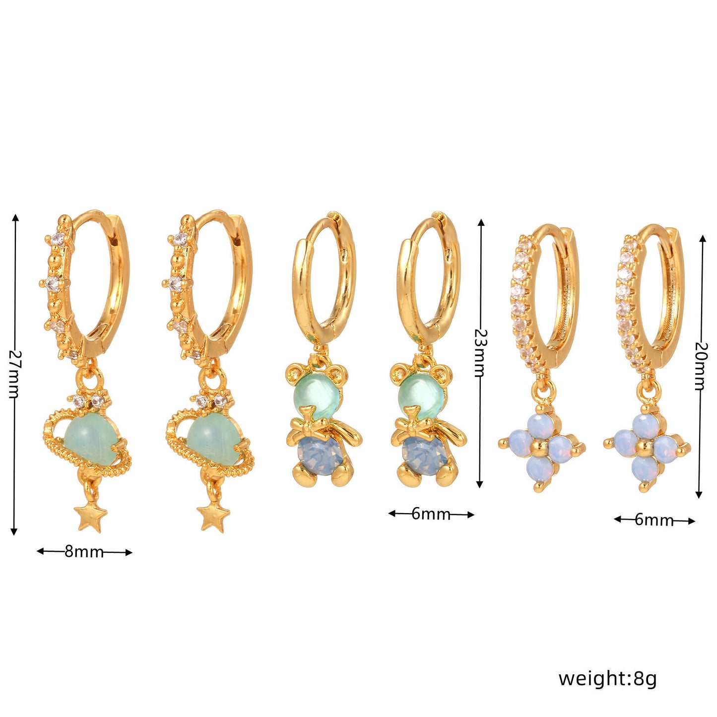 Blue Bear Piercing set