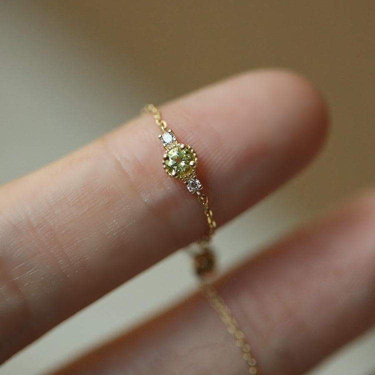 Peridot Adjustable Ring in 925 Silver