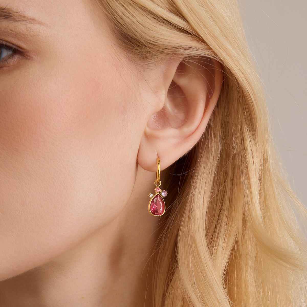 Pink Ruby Danglers