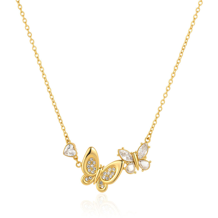 Serene Hearty Butterfly Necklace