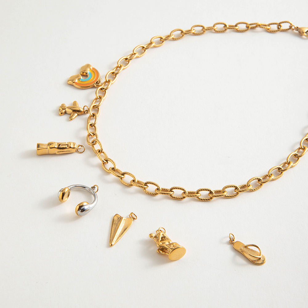 Textured Paperclip Necklace