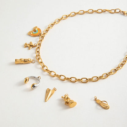 Textured Paperclip Necklace