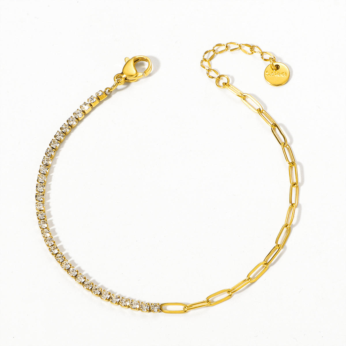 Paperclip to Eternity tennis Bracelet