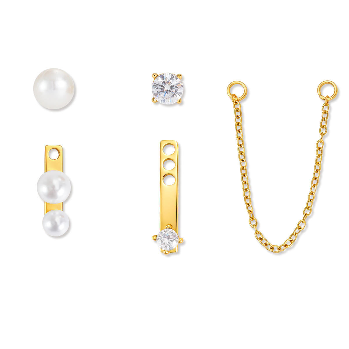 Kaia Pearl Piercing Set (A Pair)