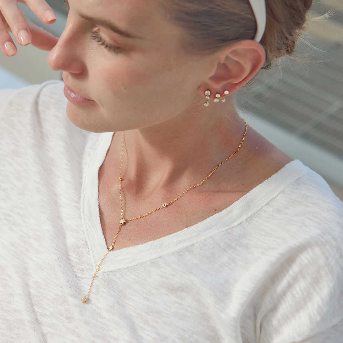 Clover Dangling Necklace