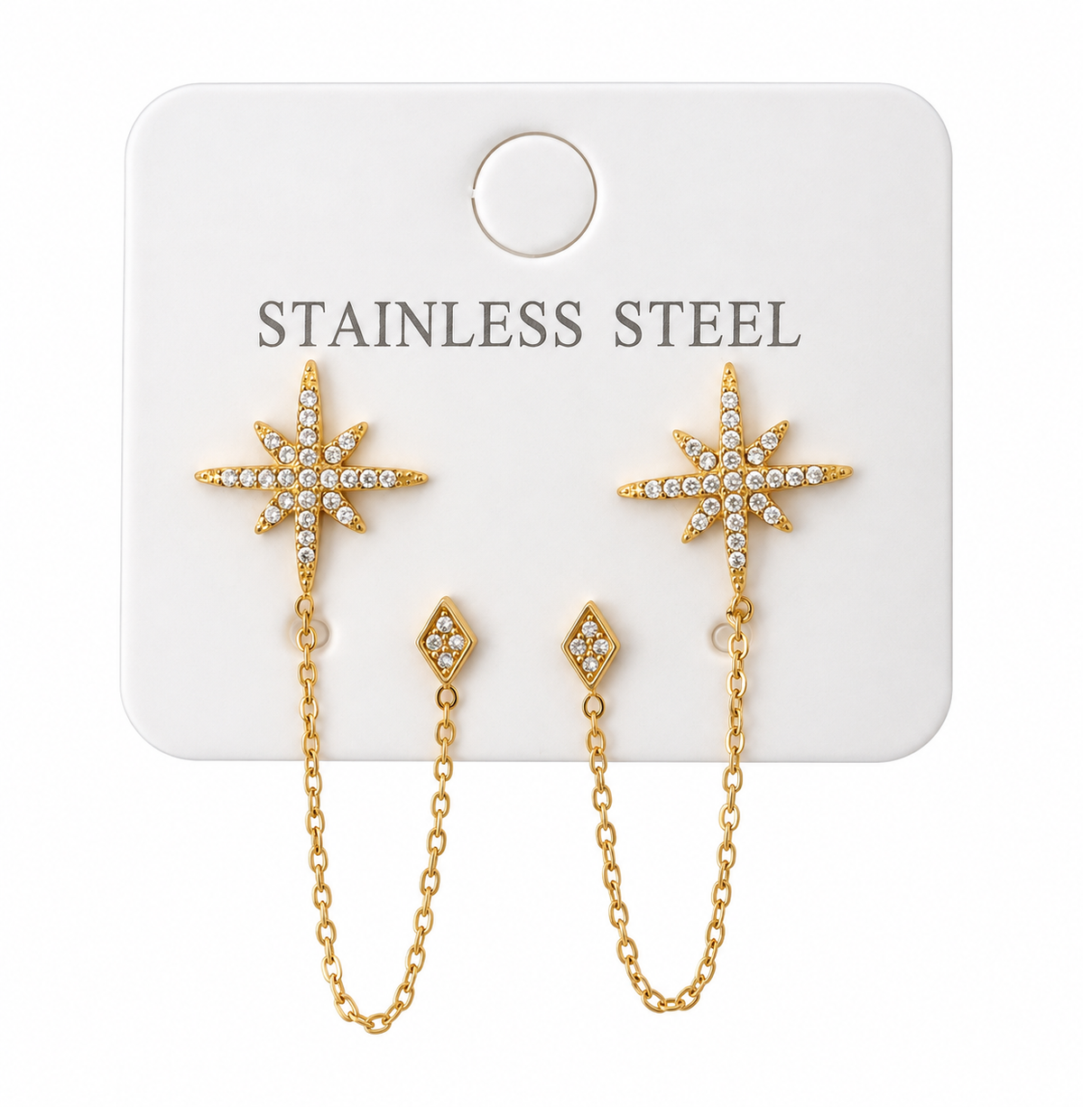 Celeste Double Piercing Earrings (A Pair)