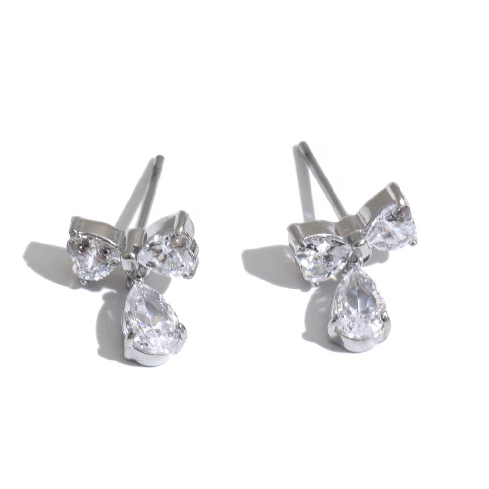 Baby Bow Drop Studs