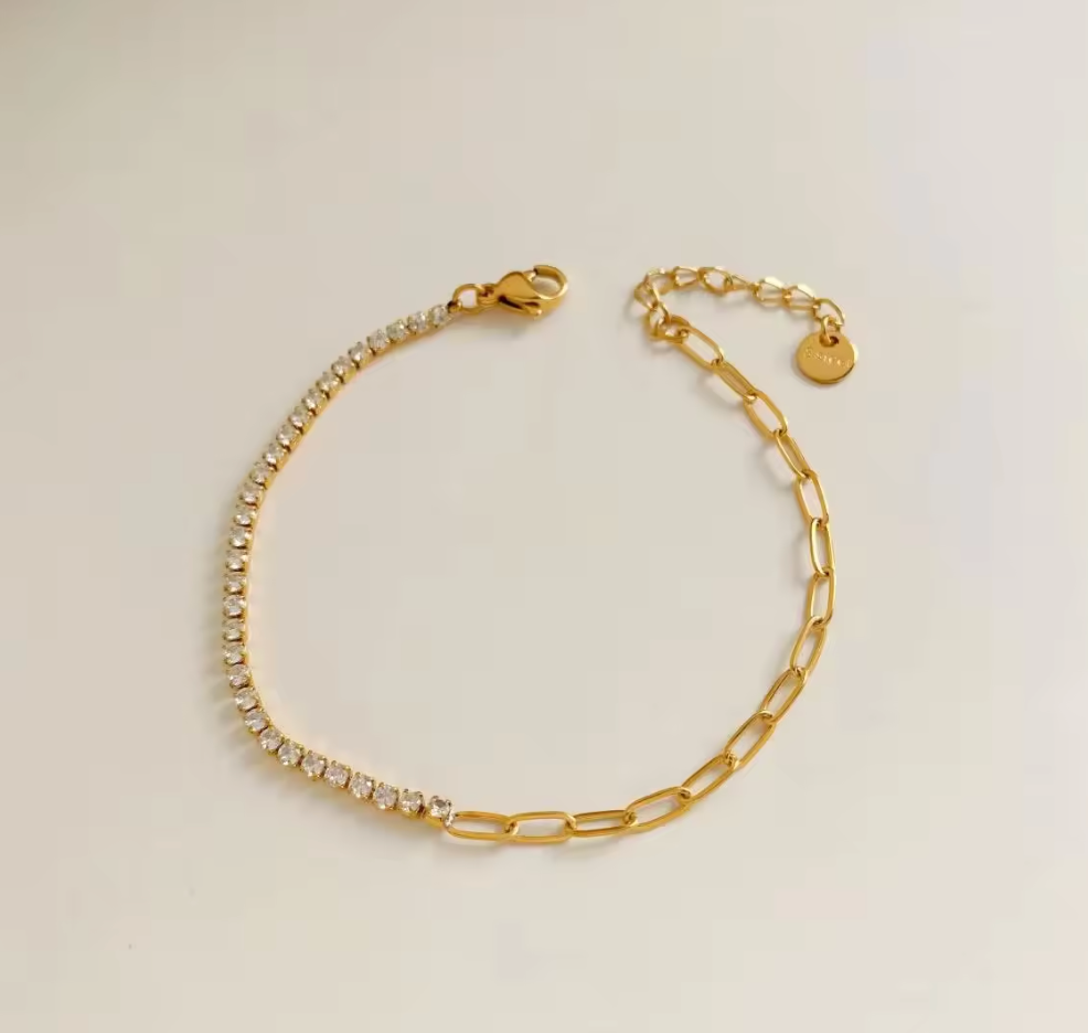 Paperclip to Eternity tennis Bracelet
