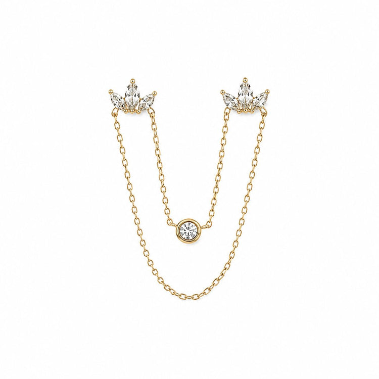 Luxe Marquise Double Piercing Danglers (A Pair)
