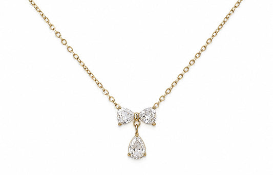 Baby Bow Drop Necklace