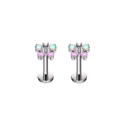 Colourful Butterfly Flatback Studs