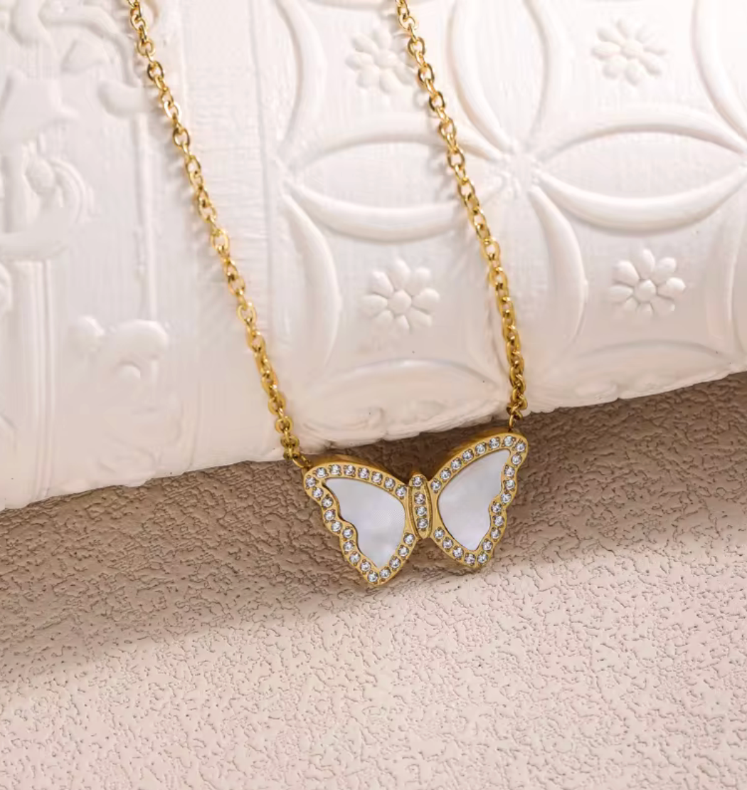 Flutter-Fly Inlay Necklace