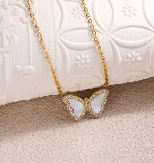 Flutter-Fly Inlay Necklace