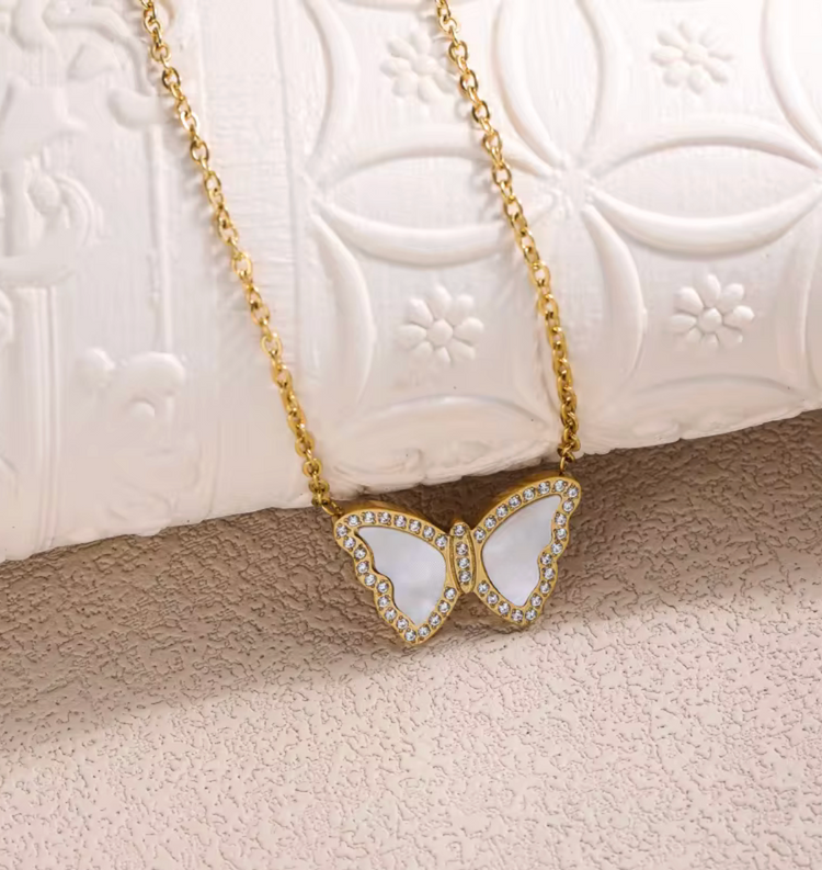 Flutter-Fly Inlay Necklace