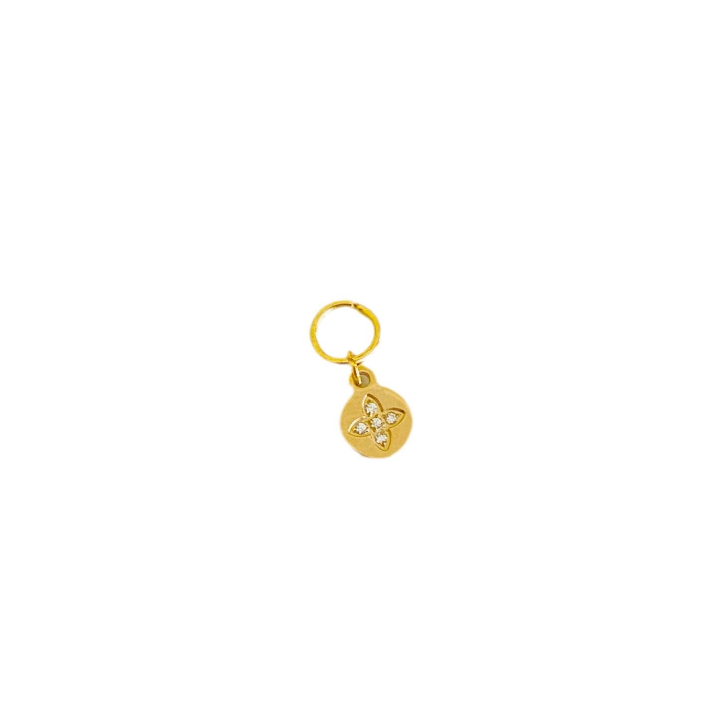 Mini studded clover charm