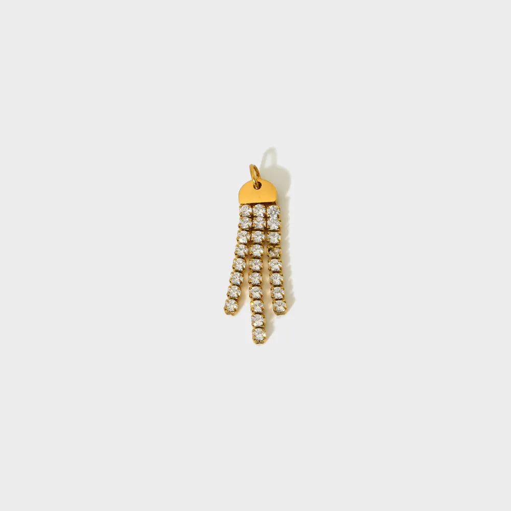 Zircon tassel charm