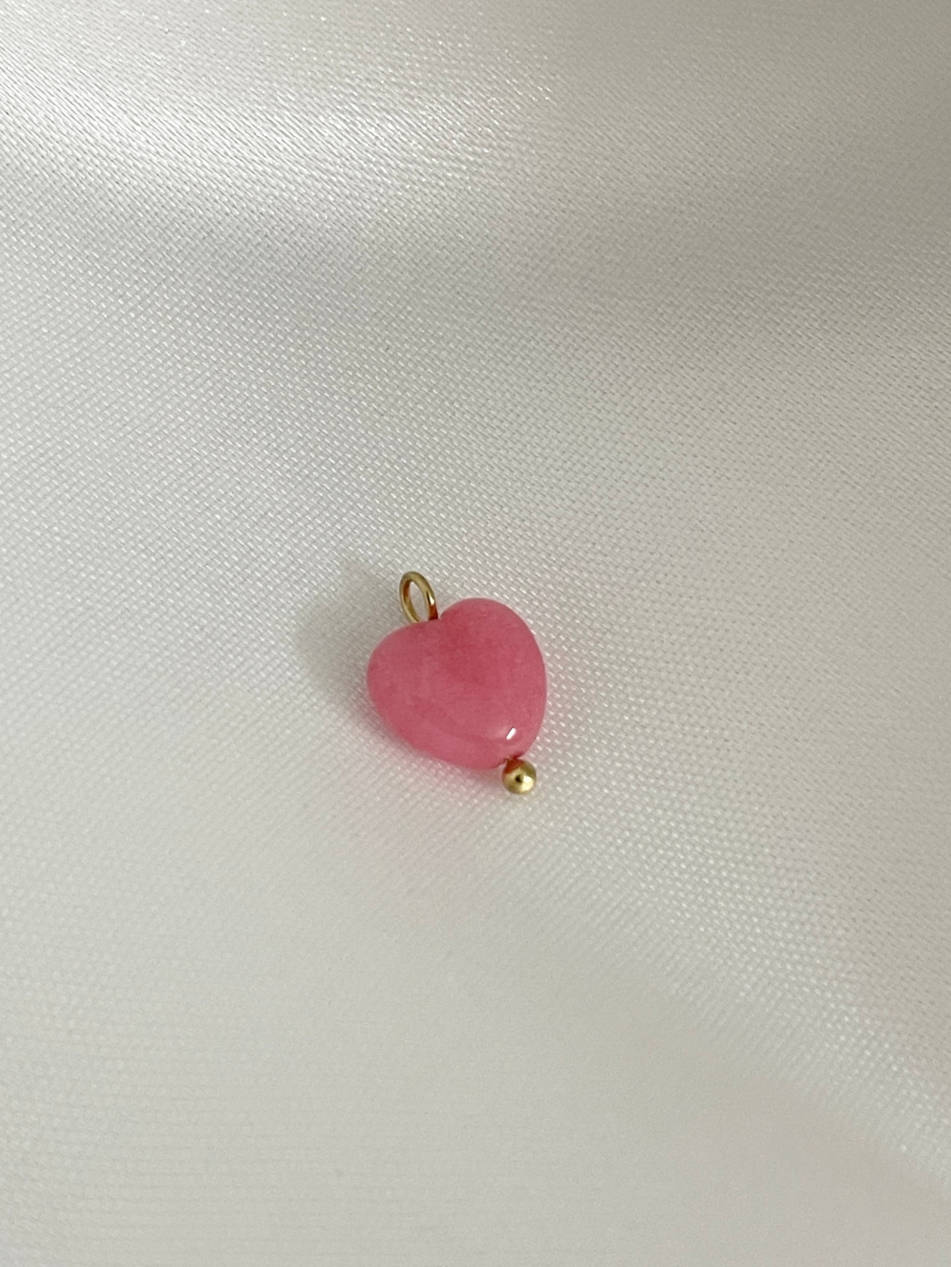 Fluffy Pink Heart Charm