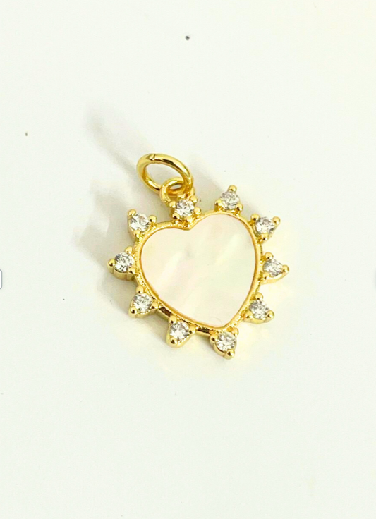Inlayed Heart Charm