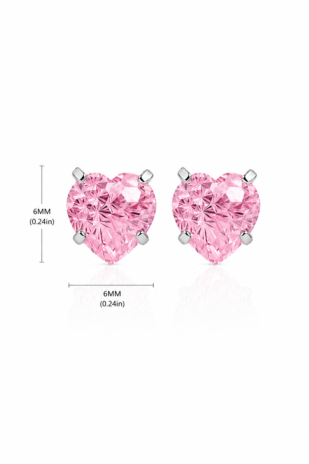 Baby Pink Heart Flatback studs
