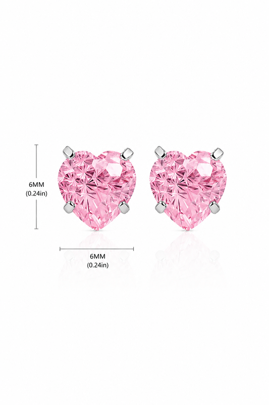 Baby Pink Heart Flatback studs