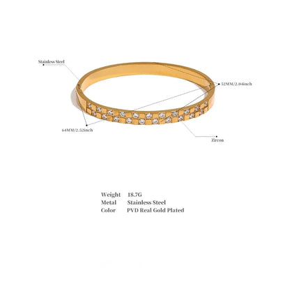 Checker-cut Bangle