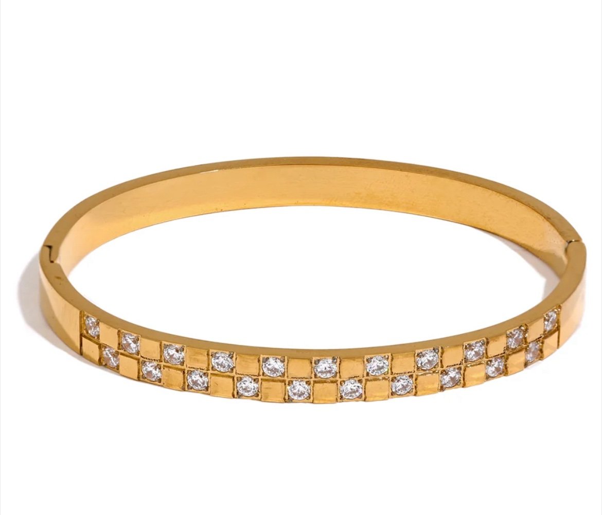 Checker-cut Bangle