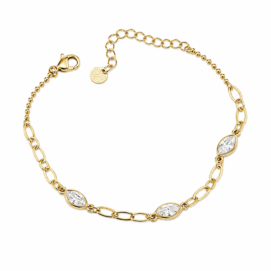 Tilted Marquise Fluid Bracelet