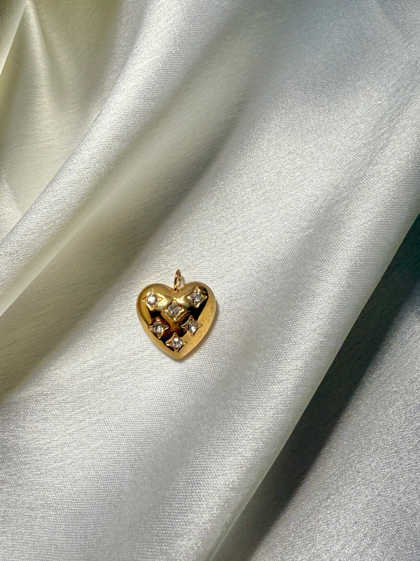 Studded Heart Charm, Big