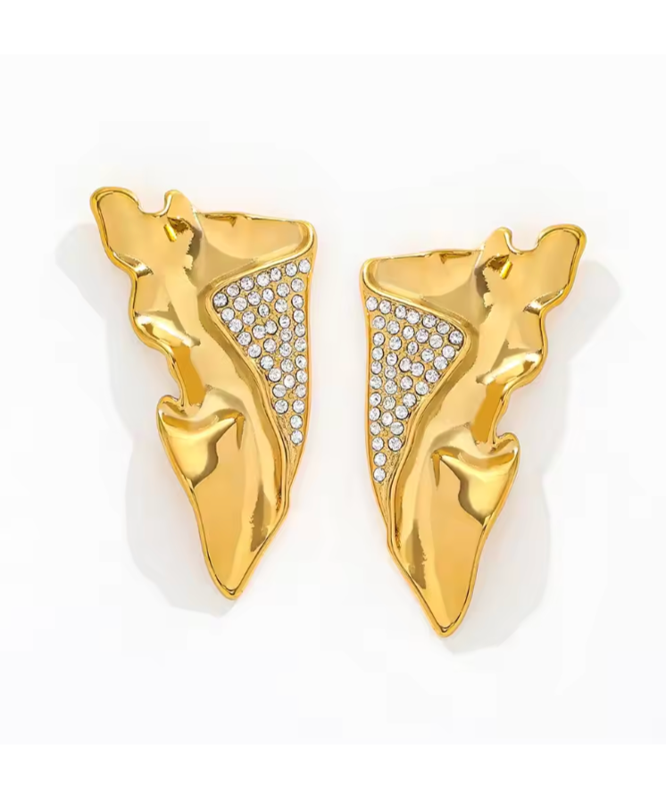 Bespoke Melt Earrings, Studded