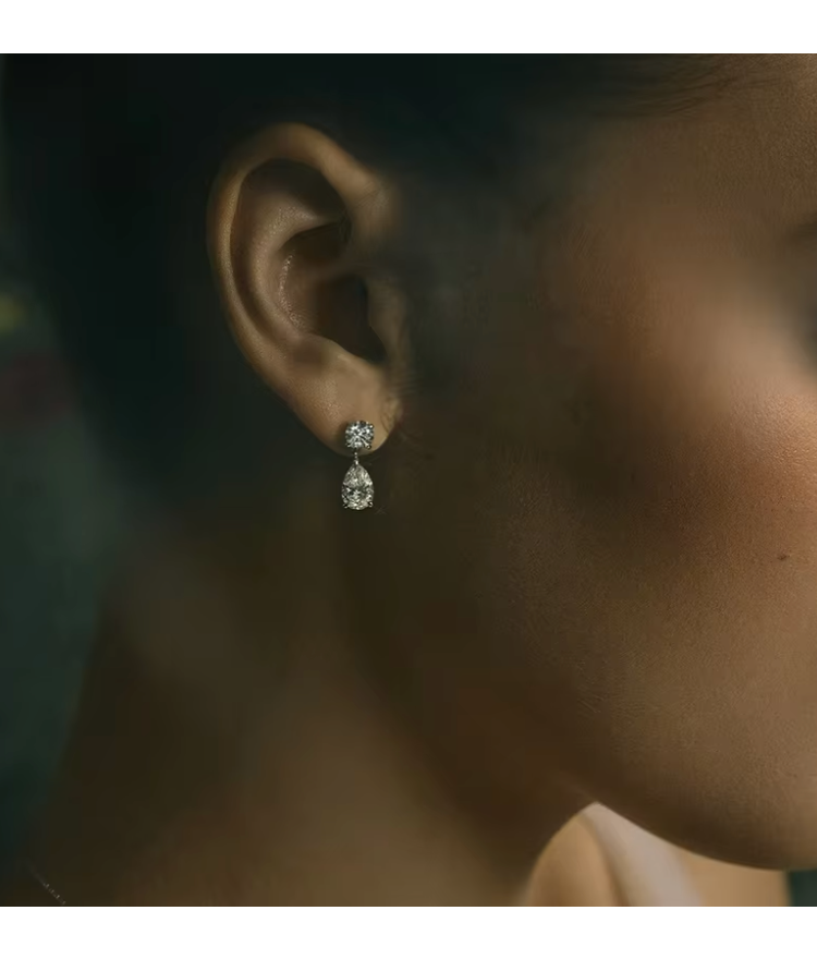 Eva 92.5 Silver Drop Earrings