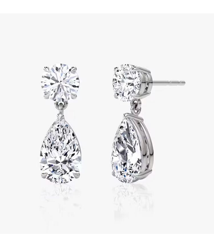 Eva 92.5 Silver Drop Earrings