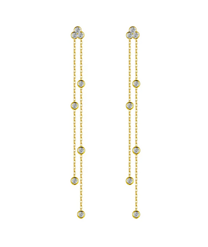 Agatha Zircon Tassel Dangle Earrings in 92.5