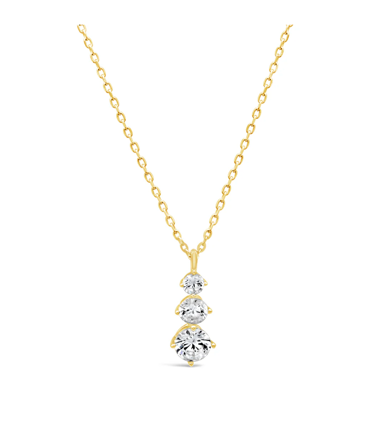 Sia Zircon Pendant with Chain in 925 Silver