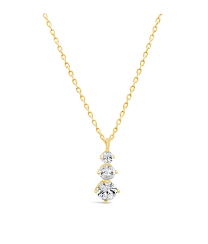 Sia Zircon Pendant with Chain in 925 Silver