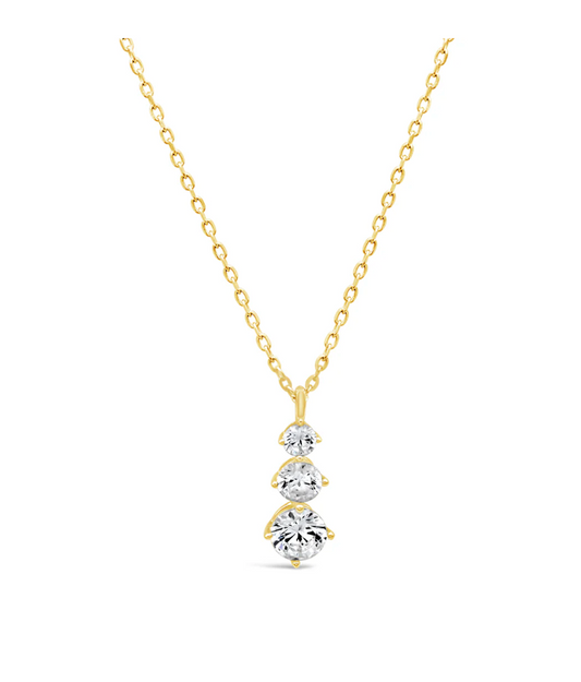 Sia Zircon Pendant with Chain in 925 Silver