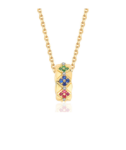 Rainbow Band Pendant in 92.5 Silver