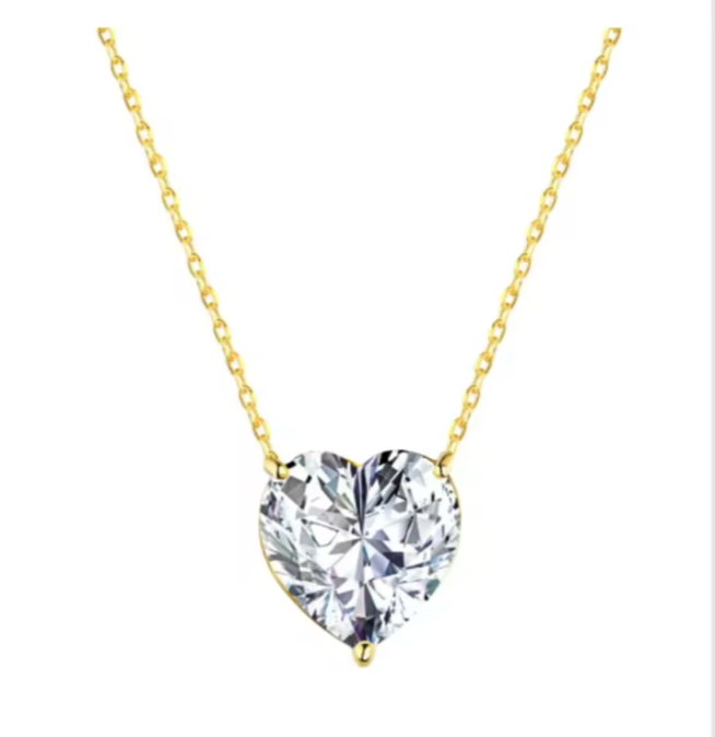 Heart Pendant with Chain in 925 Silver