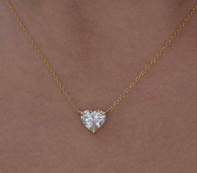 Heart Pendant with Chain in 925 Silver