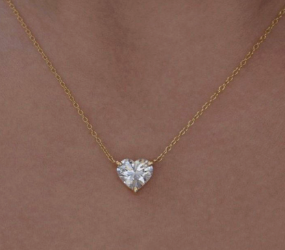 Heart Pendant with Chain in 925 Silver