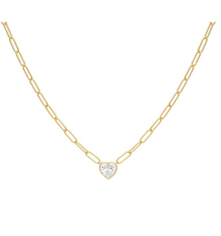 Liev - Pendant with Paperclip Chain in 92.5