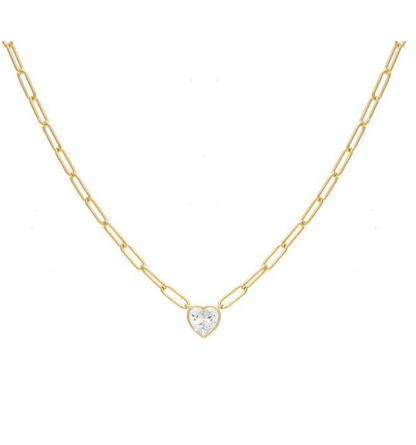 Liev - Pendant with Paperclip Chain in 92.5