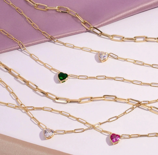 Liev - Pendant with Paperclip Chain in 92.5