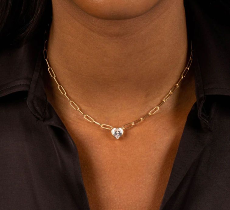 Liev - Pendant with Paperclip Chain in 92.5