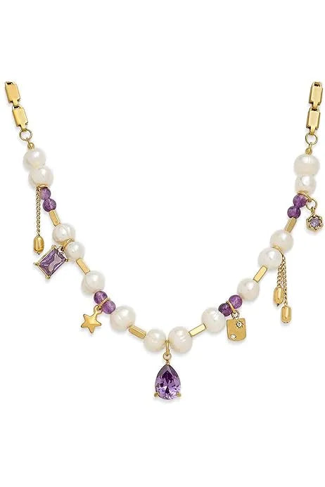 Amethyst Pearl Necklace