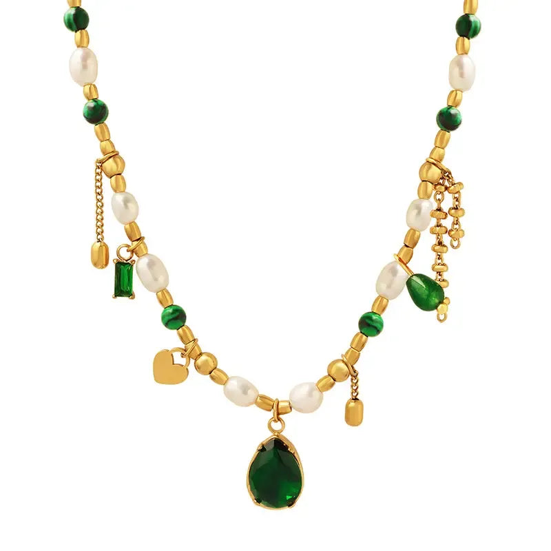 Emerald Pearl Necklace