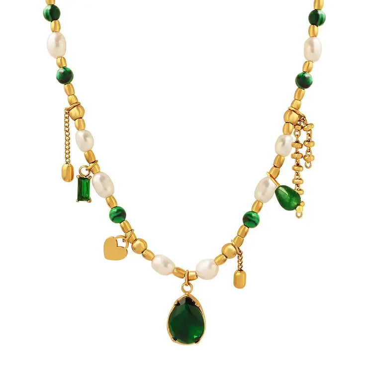 Emerald Pearl Necklace